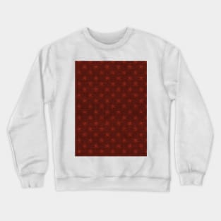 Red Christmas Stars on Dark Red Burlap Cloth Crewneck Sweatshirt